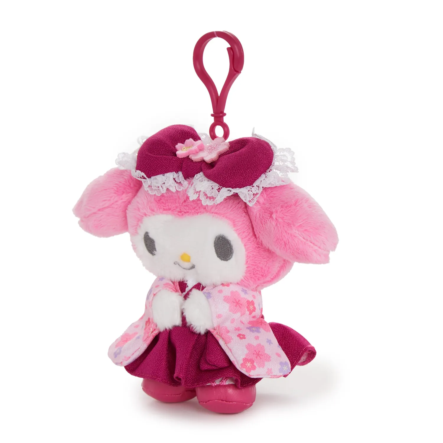 Hello Kitty My Melody Plush Mascot Clip koseklips hakama