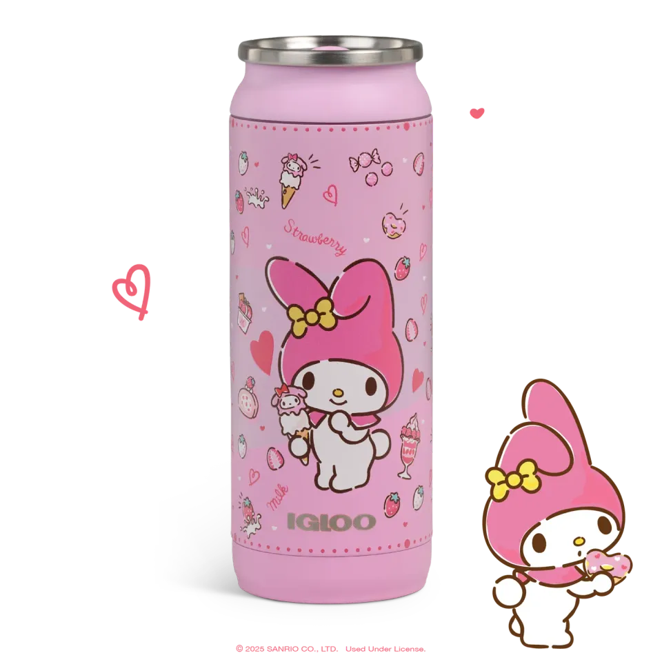 Hello Kitty My Melody x Igloo 50th Anniversary 16oz stålkanne rosa