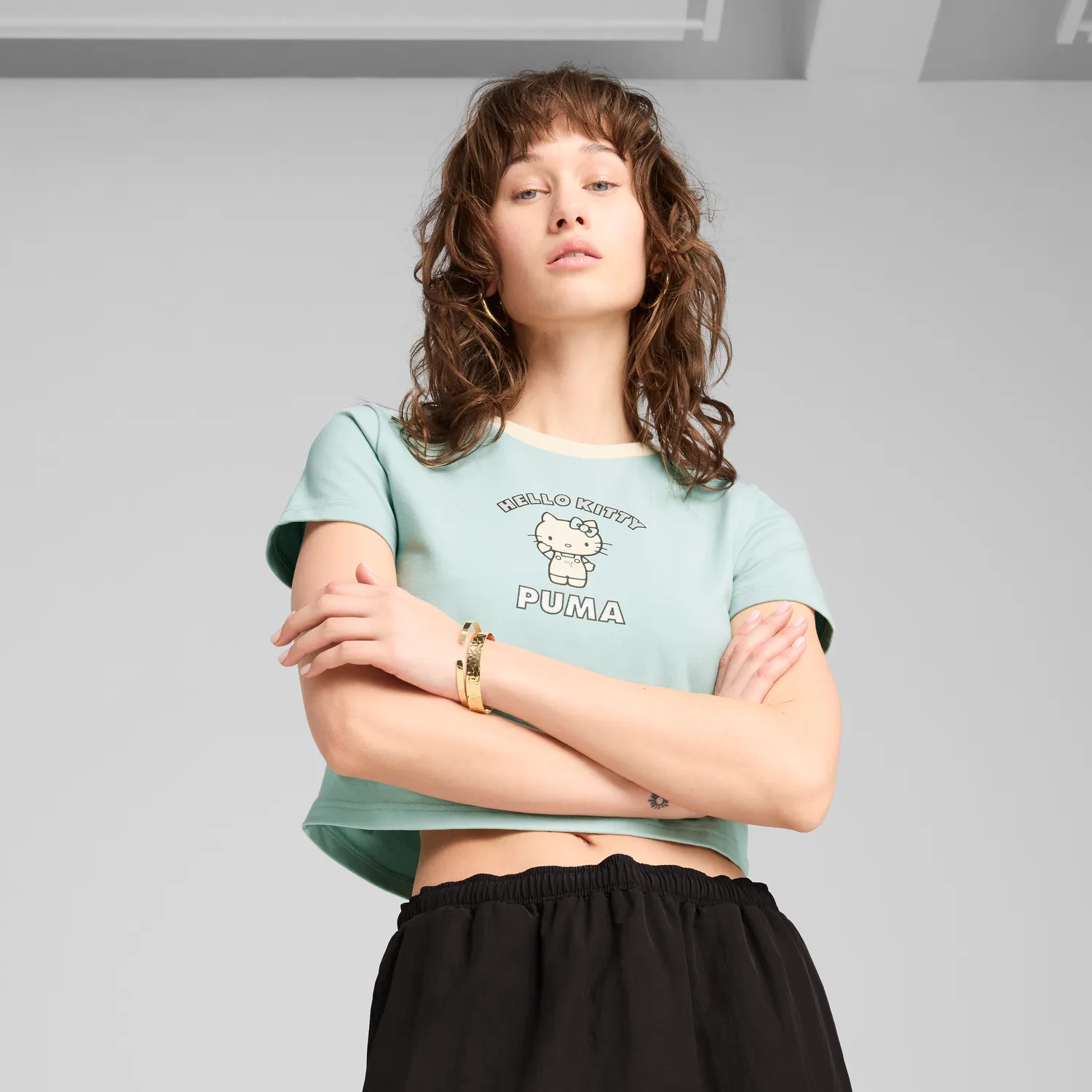 Hello Kitty x PUMA Graphic Baby Tee T-skjorte Modern Mint