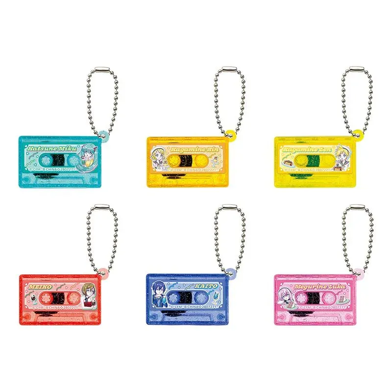 Neo Tokyo Vocaloid Hatsune Miku & Friends Cassette Tape Charm Gacha nøkkelring tilfeldig