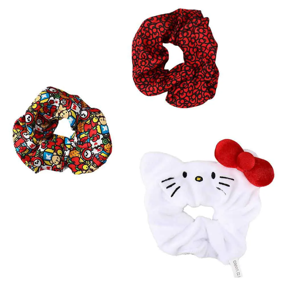 Hello Kitty 3-Piece Scrunchie Set hårstrikker 3 stk