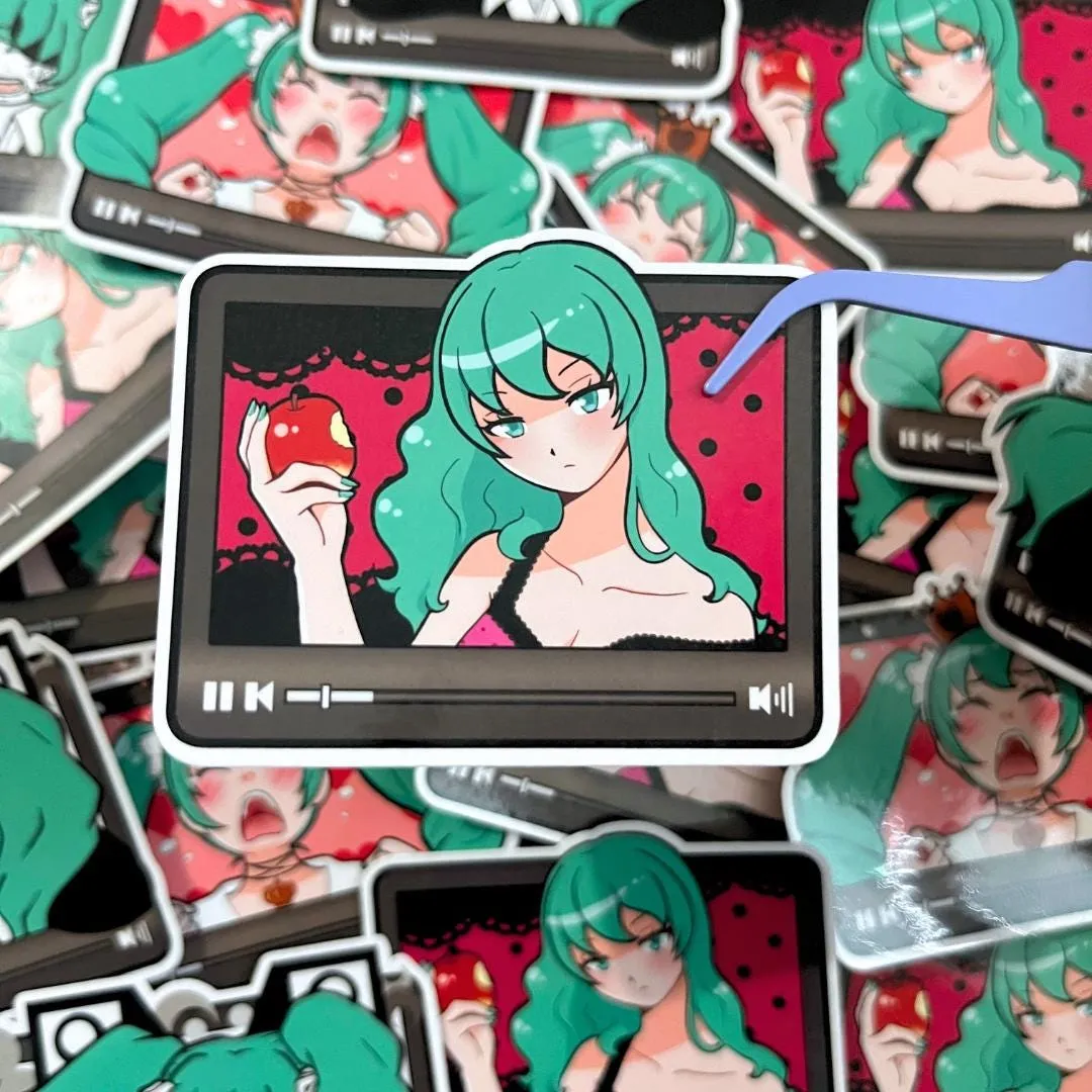 Kururu4ever Hatsune Miku Classics klistremerker 3 sanger vanntette