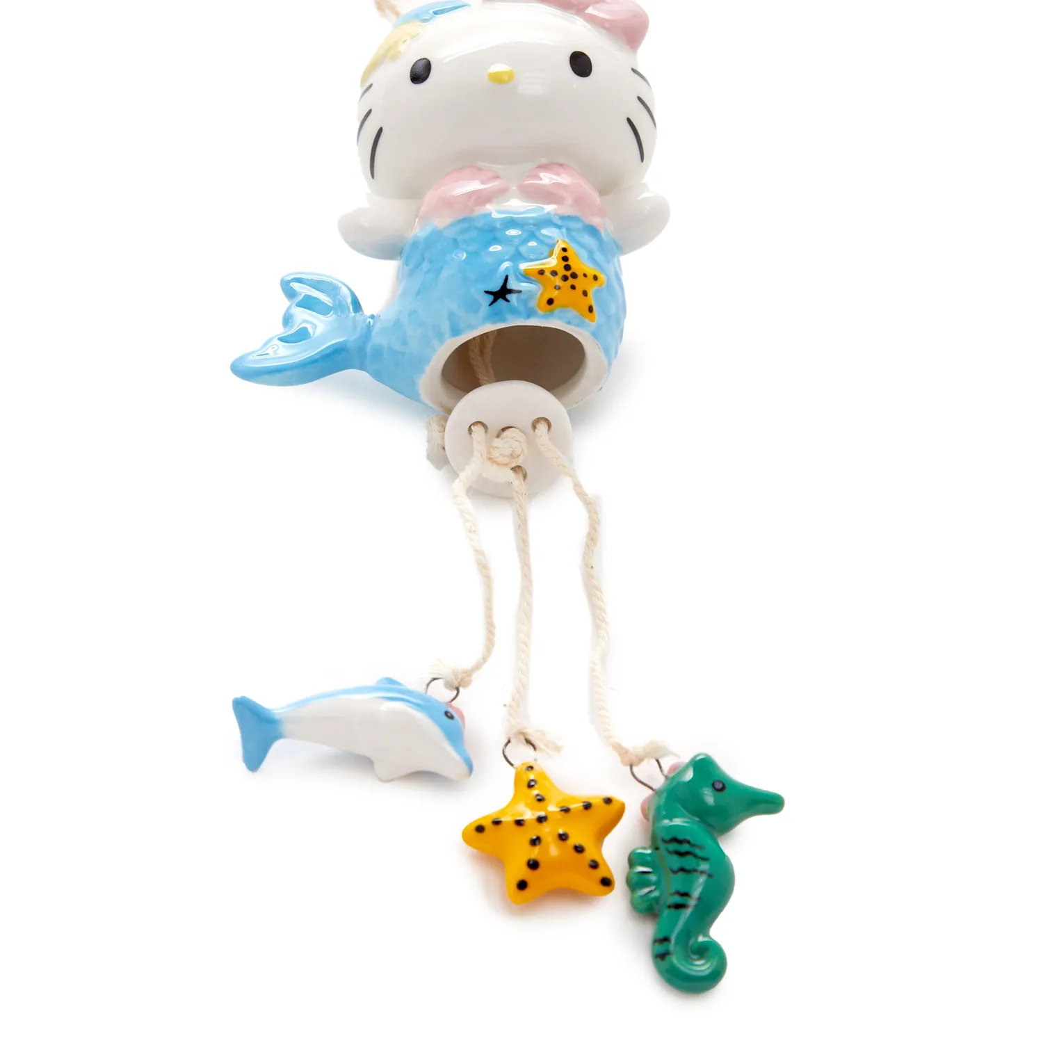 Hello Kitty Mermaid Wind Chime keramisk vindspill håndmalt