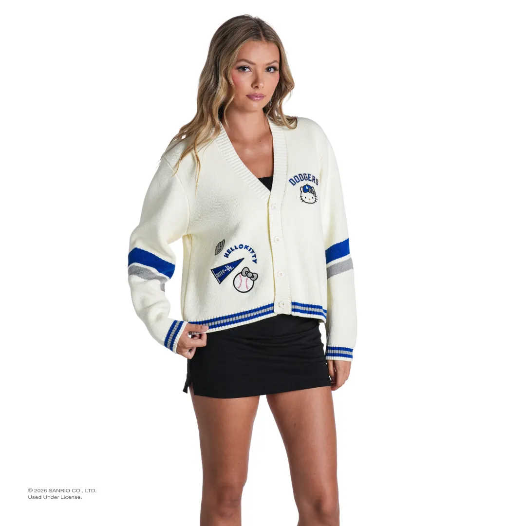 Hello Kitty x The Wild Collective Los Angeles Dodgers cropped cardigan krem XS