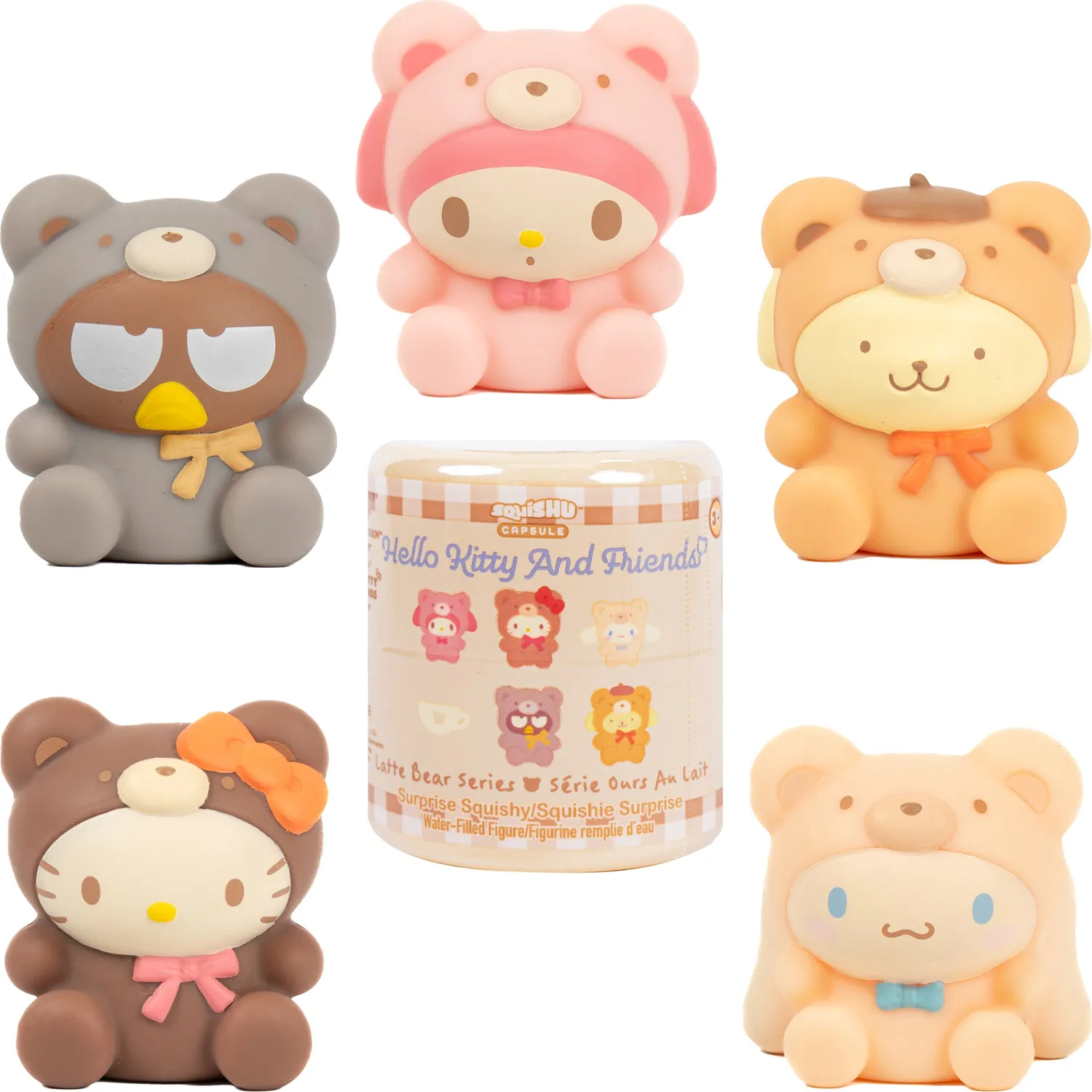 Hello Kitty and Friends Latte Bear Capsule Squishies Series 7 squishy 1 stk overraskelse