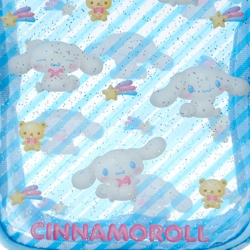 Hello Kitty Cinnamoroll Clear Mini glidelåspung med glitter