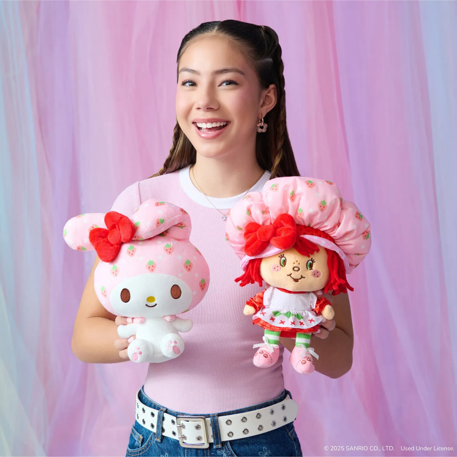 Hello Kitty My Melody x Strawberry Shortcake 8" Plush Set kosedyr 2-pack