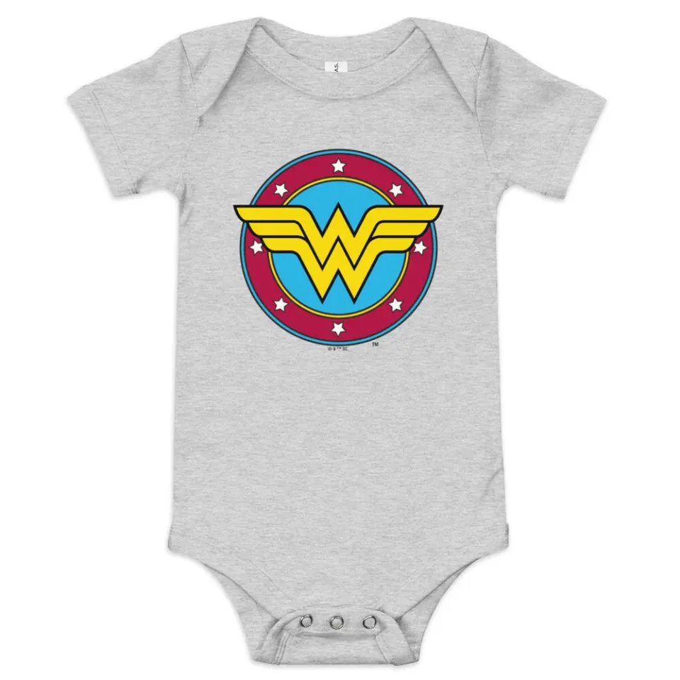 Batman WONDER WOMAN Logo babybody bomull