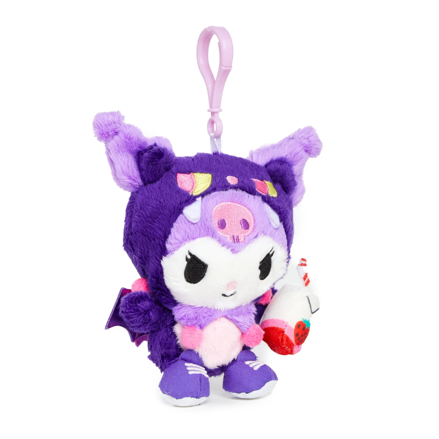 Hello Kitty Kuromi x tokidoki Spooky Series Bat Plush Mascot Clip plysjklips