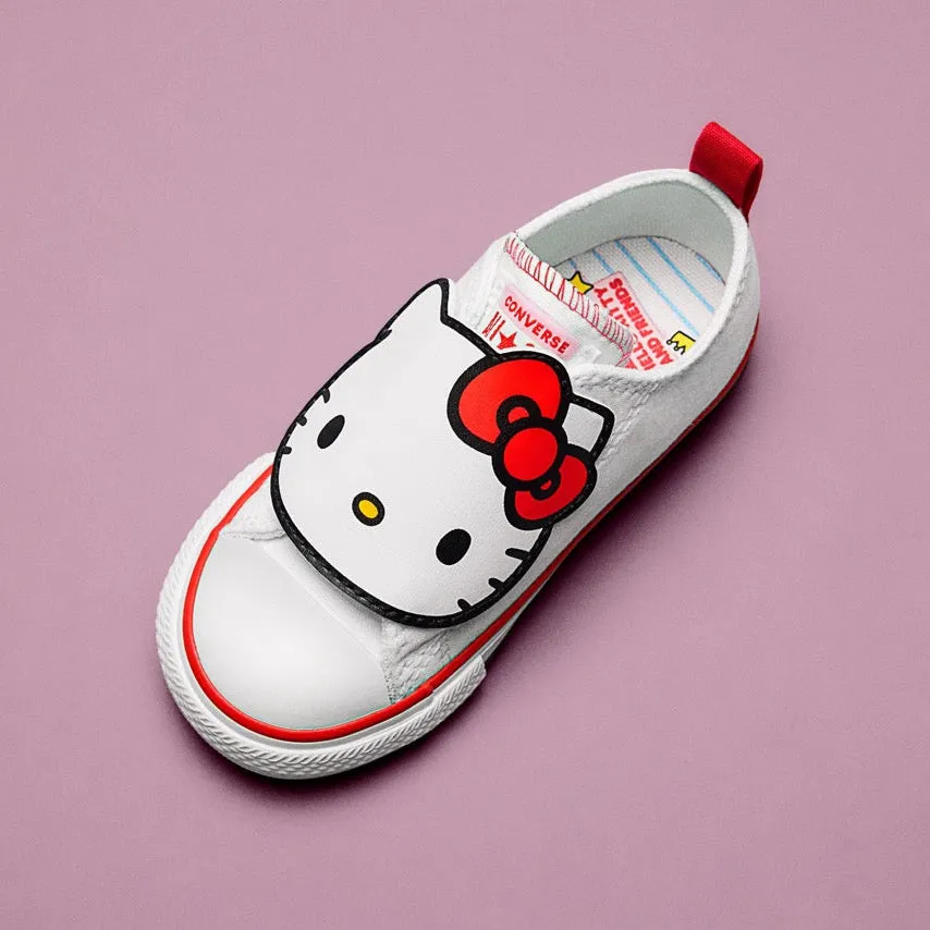 Converse Chuck Taylor All Star One Strap Easy-On Sneaker småbarnssko WT/WT/RD