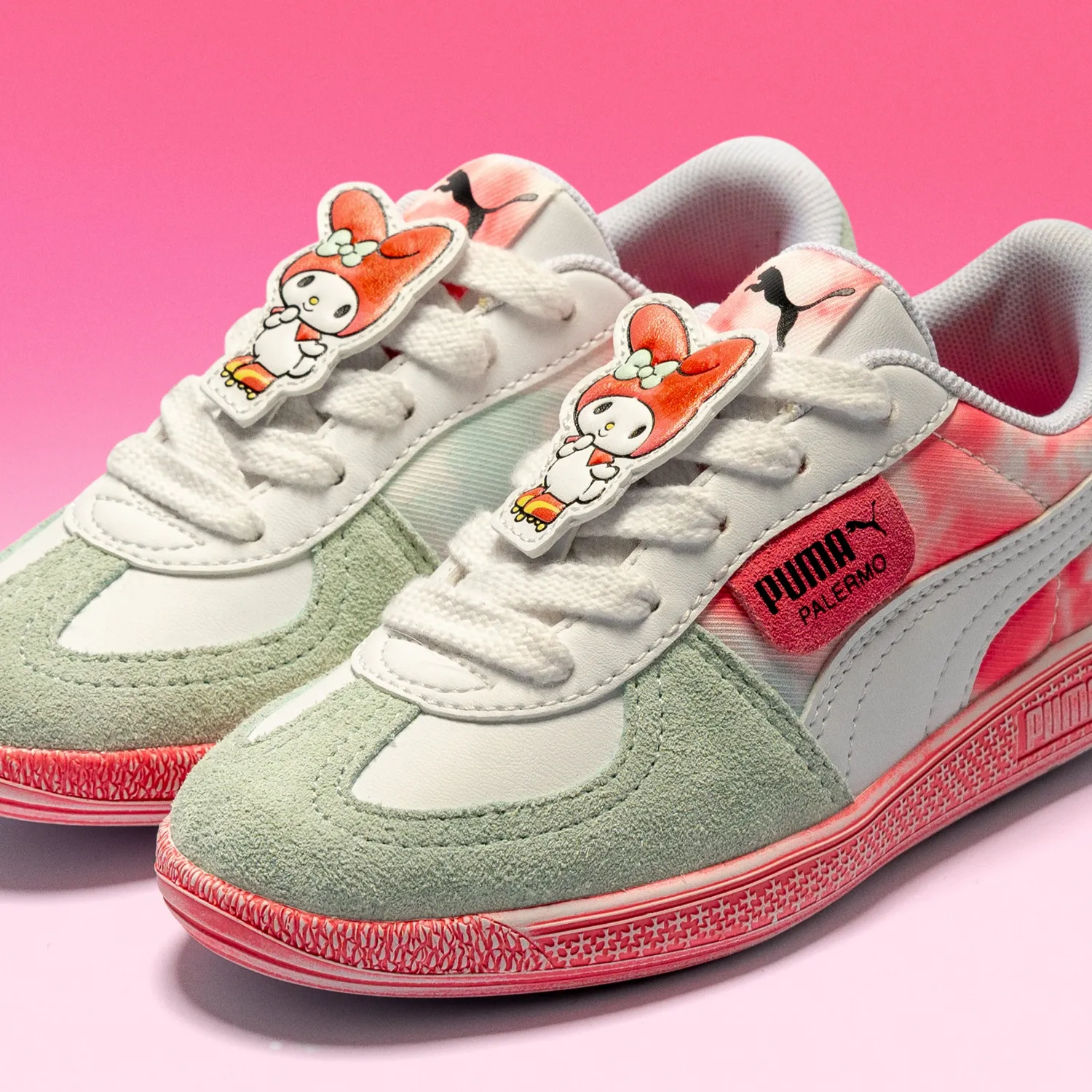 Hello Kitty x PUMA Palermo Youth joggesko hvit Magic Rose str. 4–7 skinn
