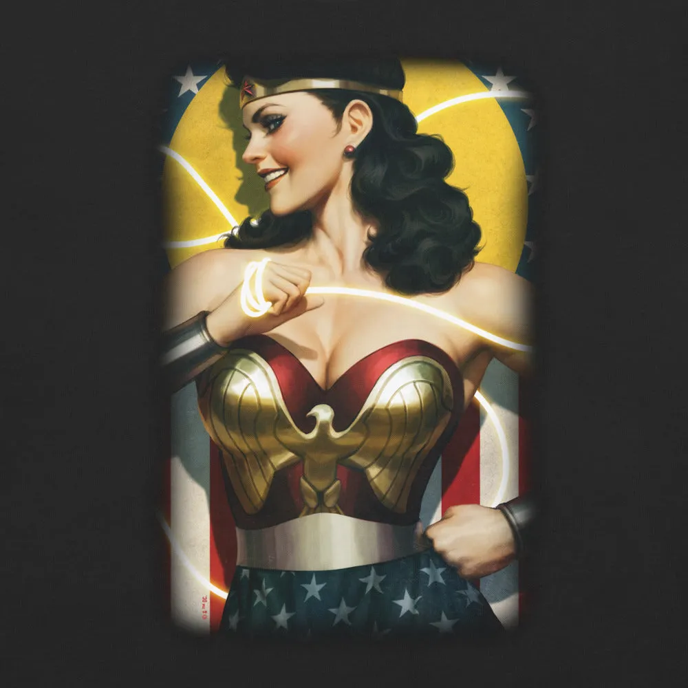 Batman Wonder Woman Golden Age Comfort Colors T-skjorte svart
