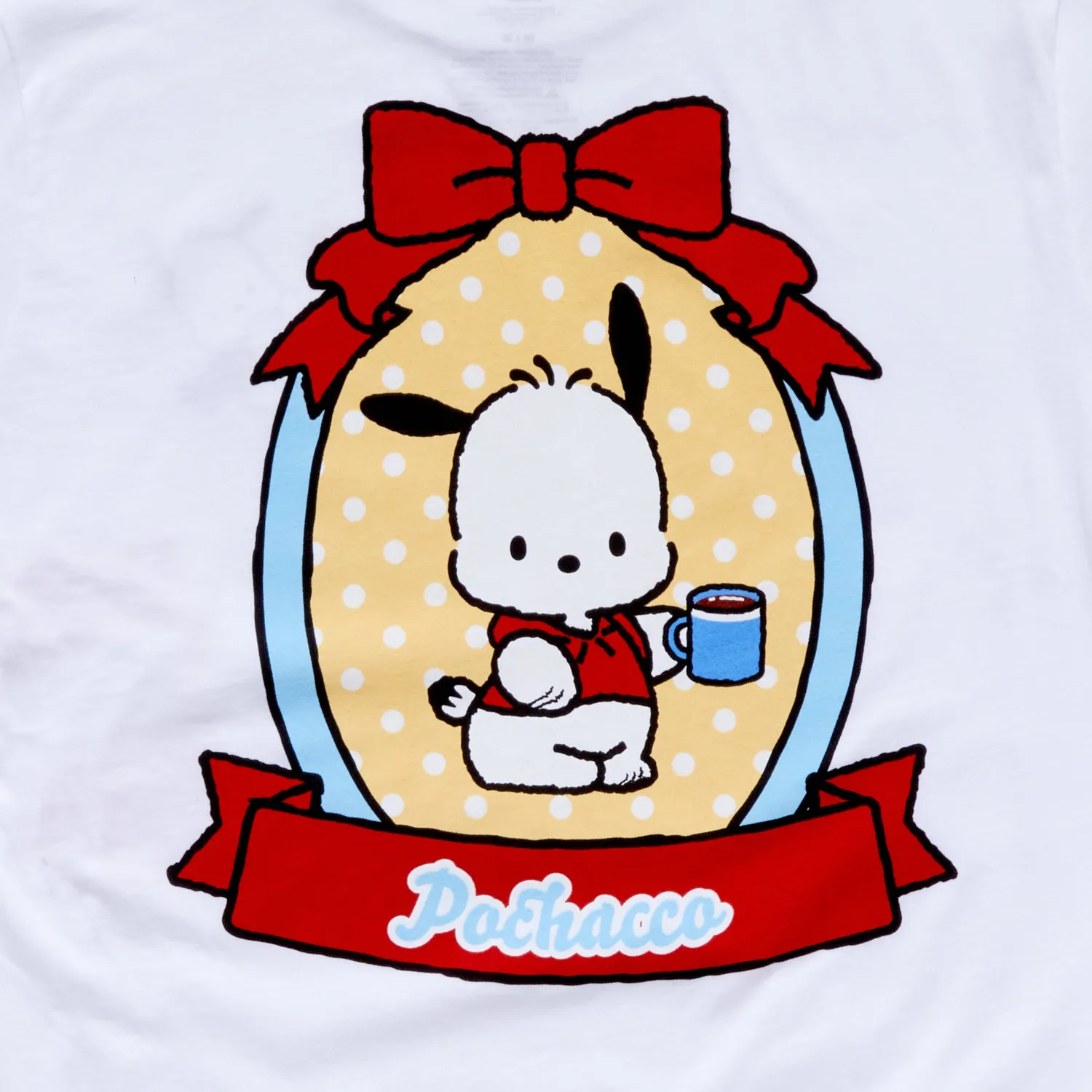 Hello Kitty and Friends Pochacco & Pi-Chan Adult Tee T-skjorte hvit