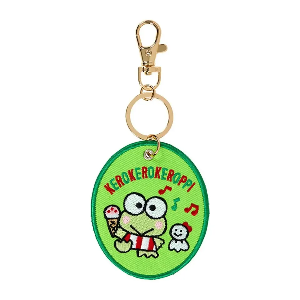 Hello Kitty Sanrio Character Award Keroppi maskotnøkkelring brodert