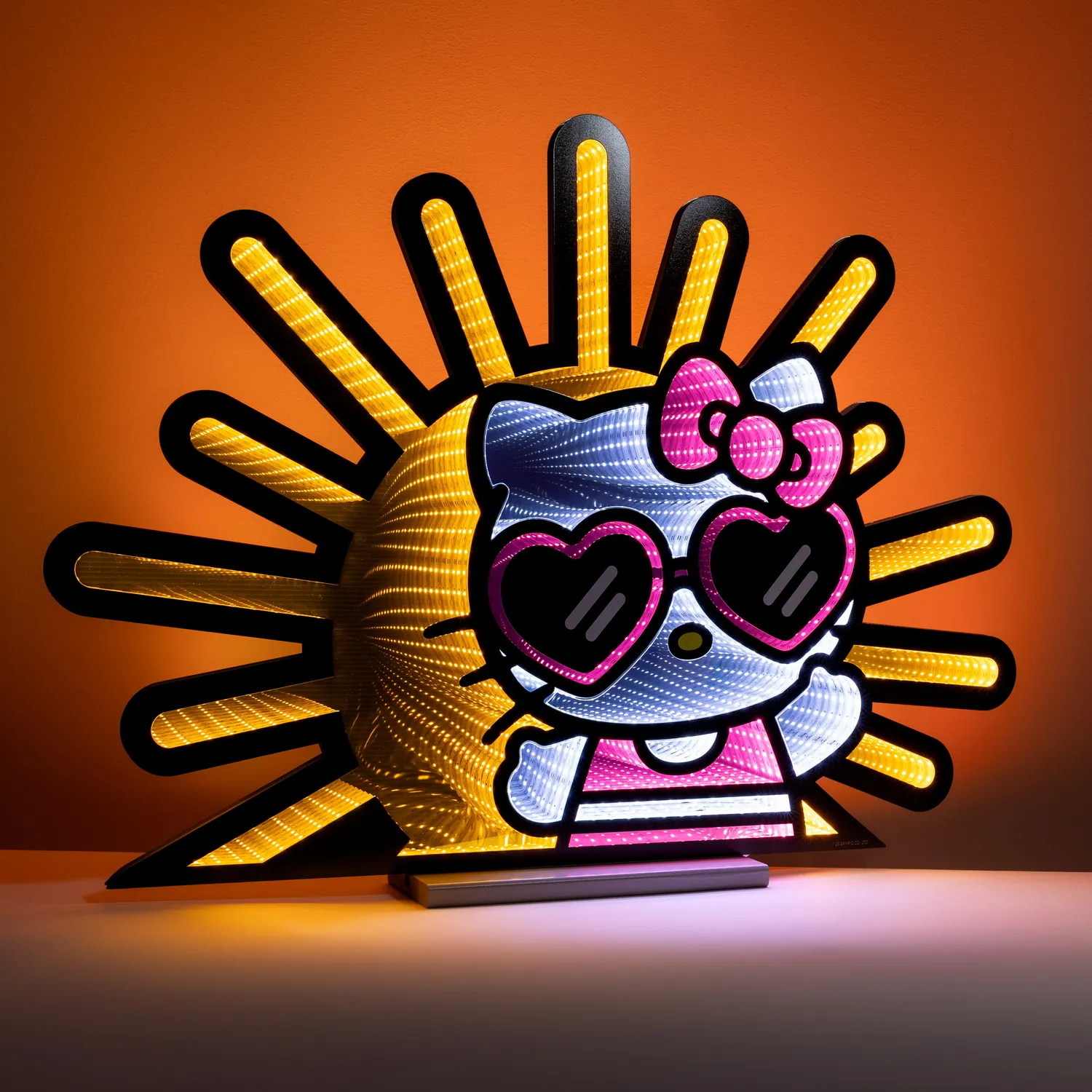 Hello Kitty Sunshine Ekkolight infinitylampe 24,5 tommer LED