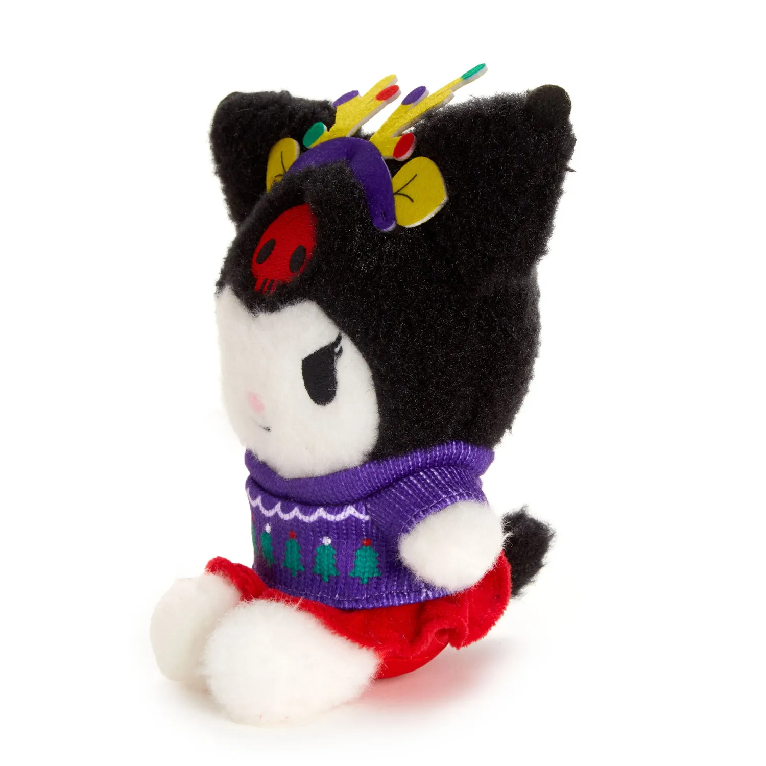 Hello Kitty Sweater Weather Series Kuromi Fuzzy Plush plysjbamse
