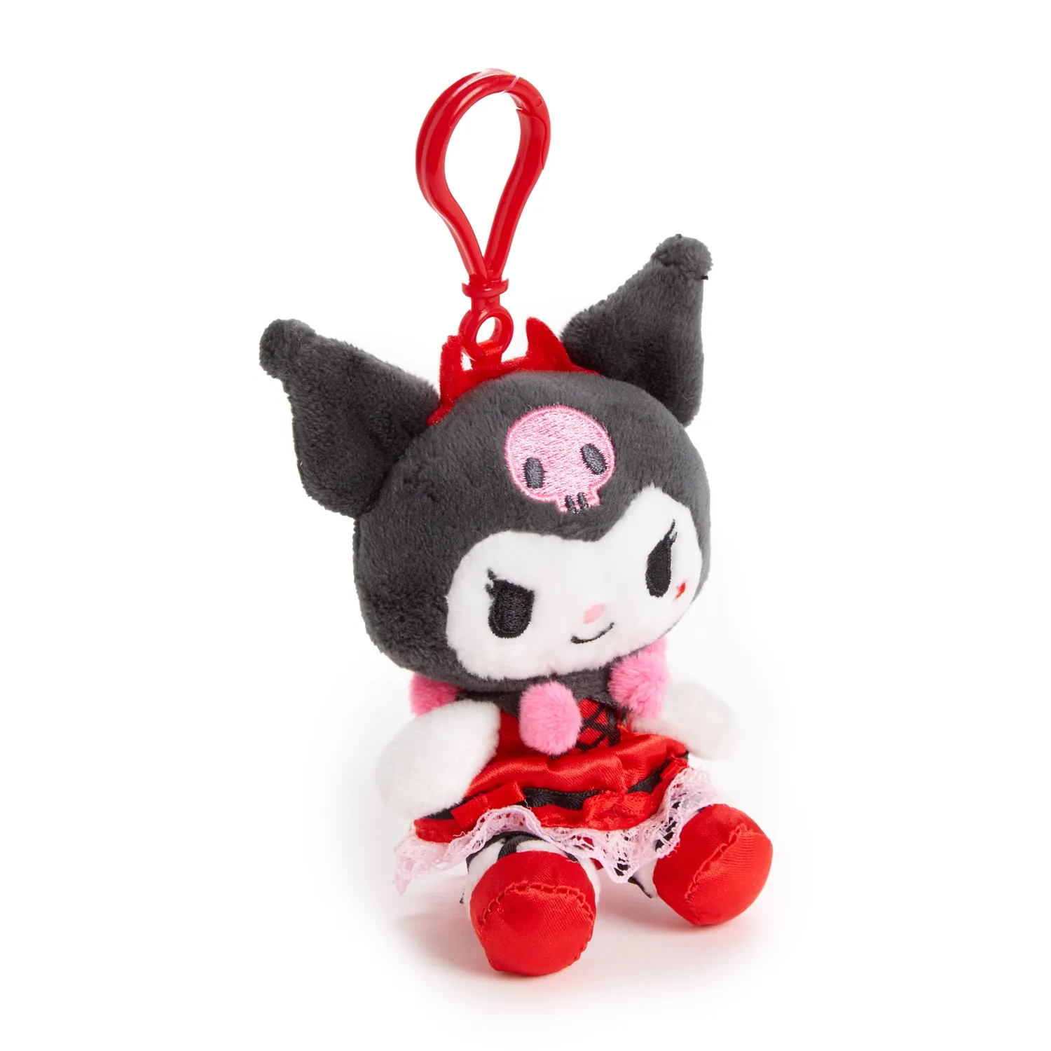Hello Kitty Strawberry Treat Kuromi Plush Mascot Clip kosefigur