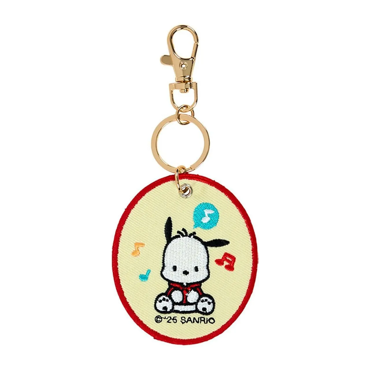 Hello Kitty Sanrio Character Award Series Pochacco Mascot Badge Keychain nøkkelring brodert