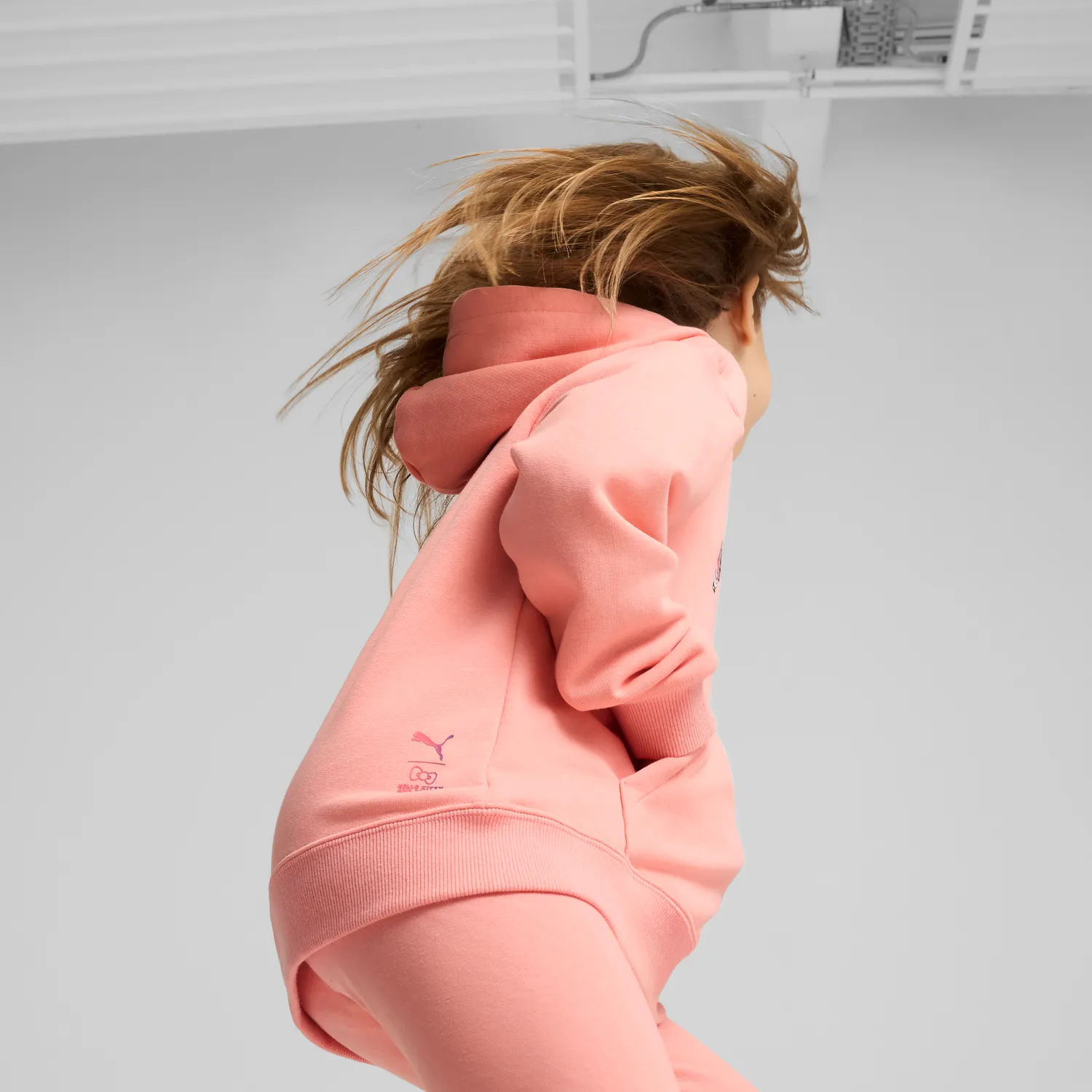 Hello Kitty x PUMA Kids Relaxed Hoodie hettegenser Pink Fruit