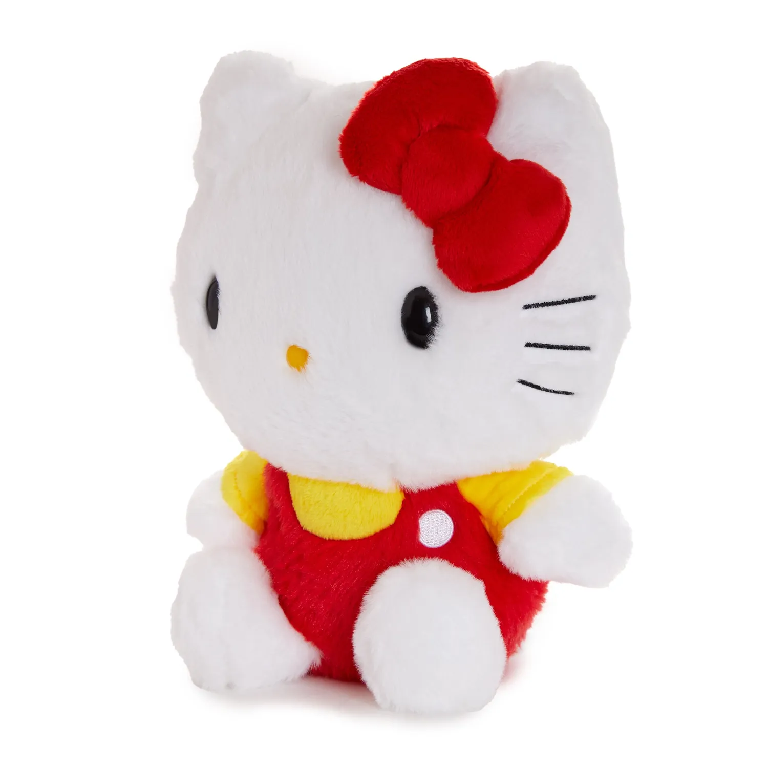 Hello Kitty 10" Standard plysjbamse rød sløyfe og overall