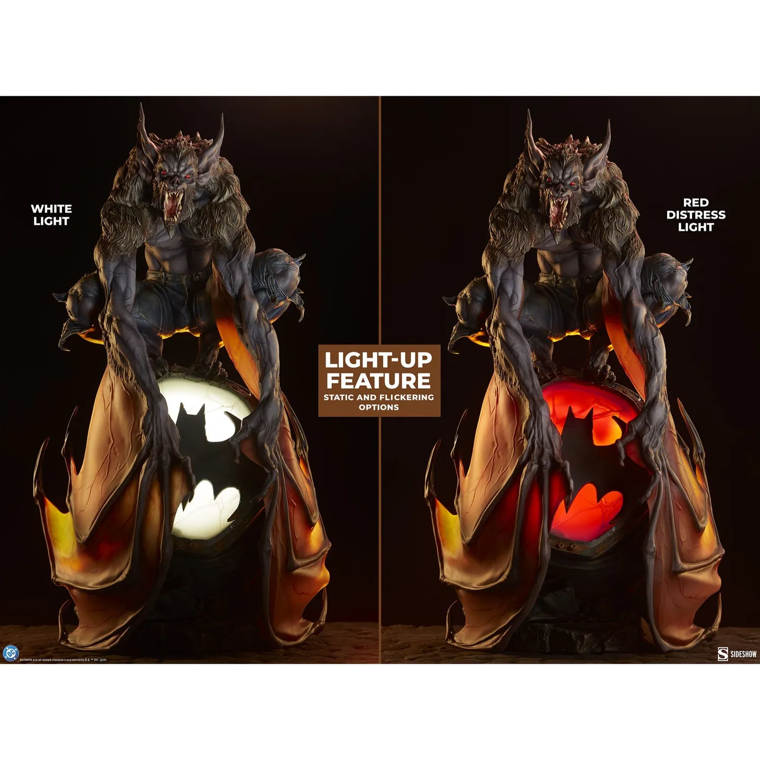 Batman Man-Bat Premium Format-figur med lysende Bat-Signal