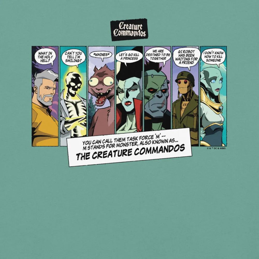 Creature Commandos Panels Comfort Colors T-skjorte svart