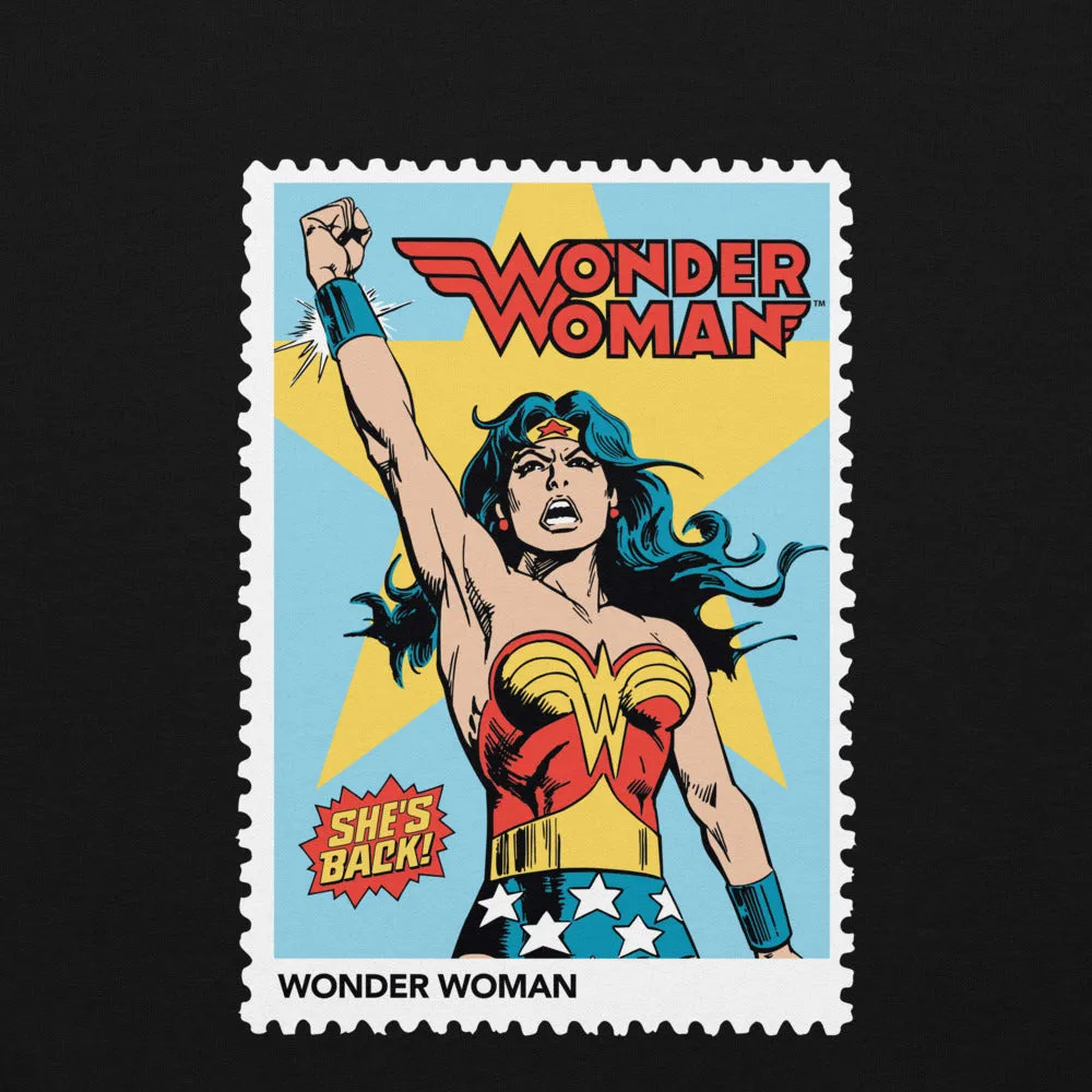 Batman Wonder Woman She's Back collegegenser svart brodert