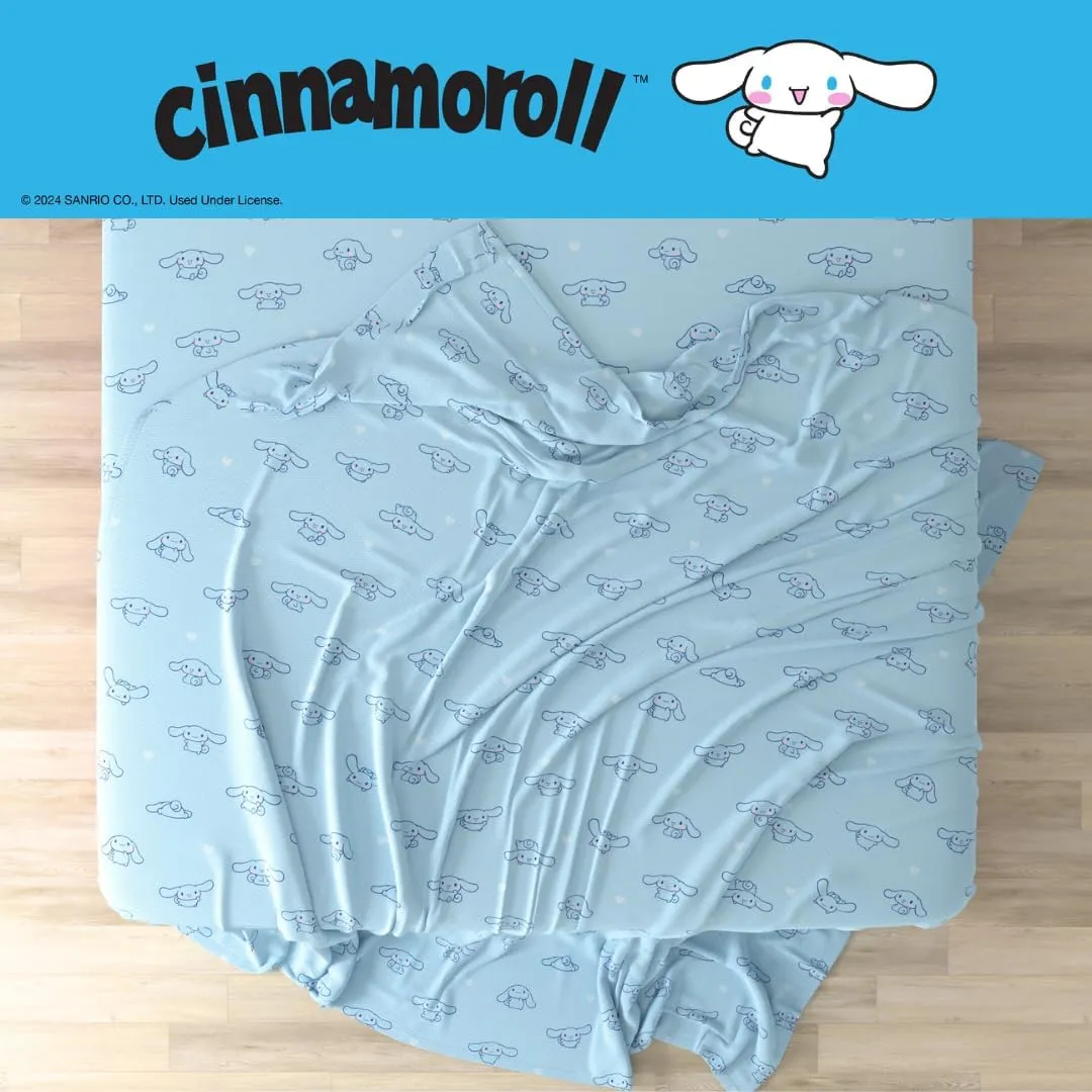 Hello Kitty Cinnamoroll Bouncing Clouds laken microfiber Twin 3 deler flerfarget