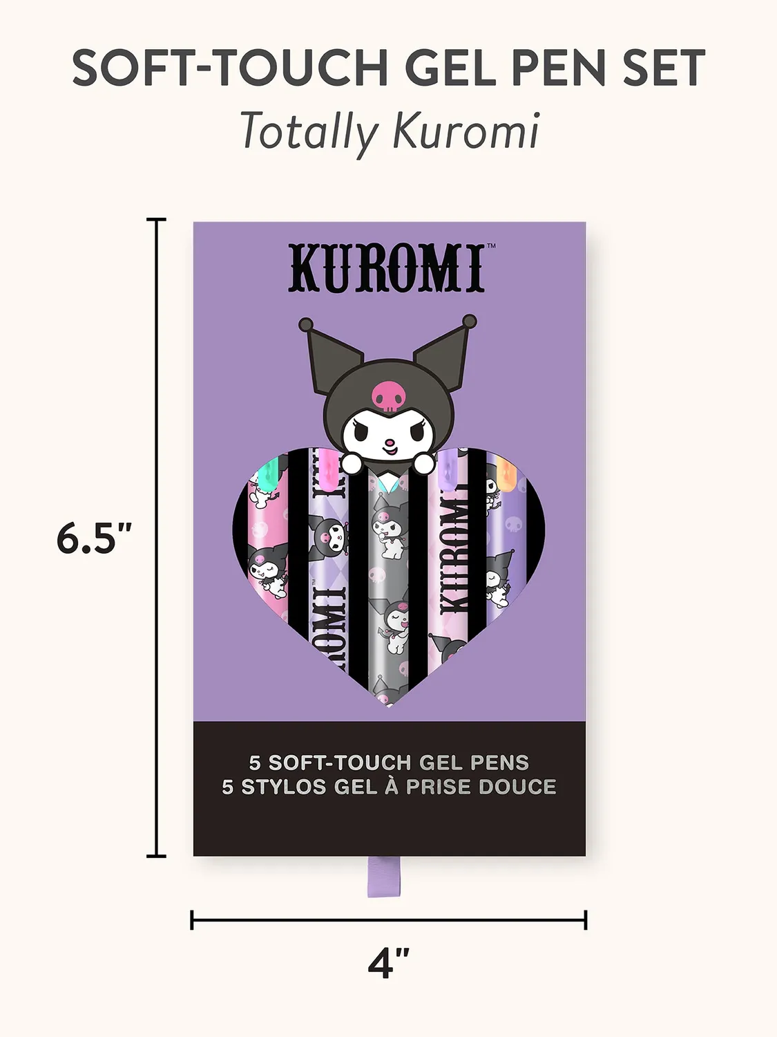 Hello Kitty Kuromi x Studio Oh! Soft-Touch gelpenner, 5-pakning