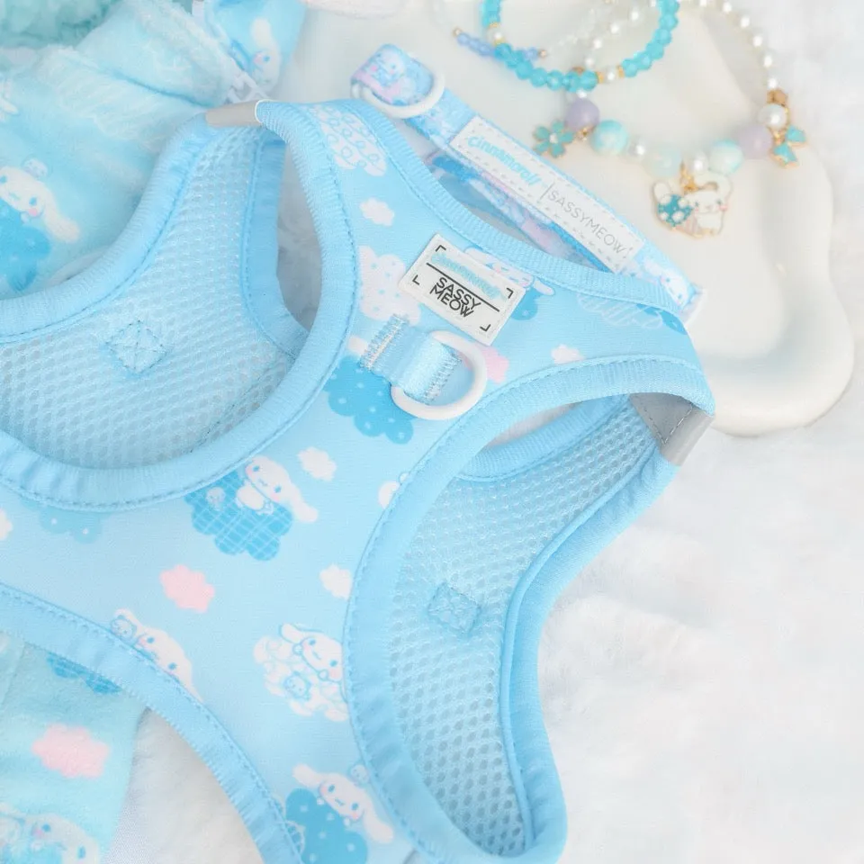 Hello Kitty Cinnamoroll x Sassy Woof Cat Step-In Harness sele til katt Clouds XS–M