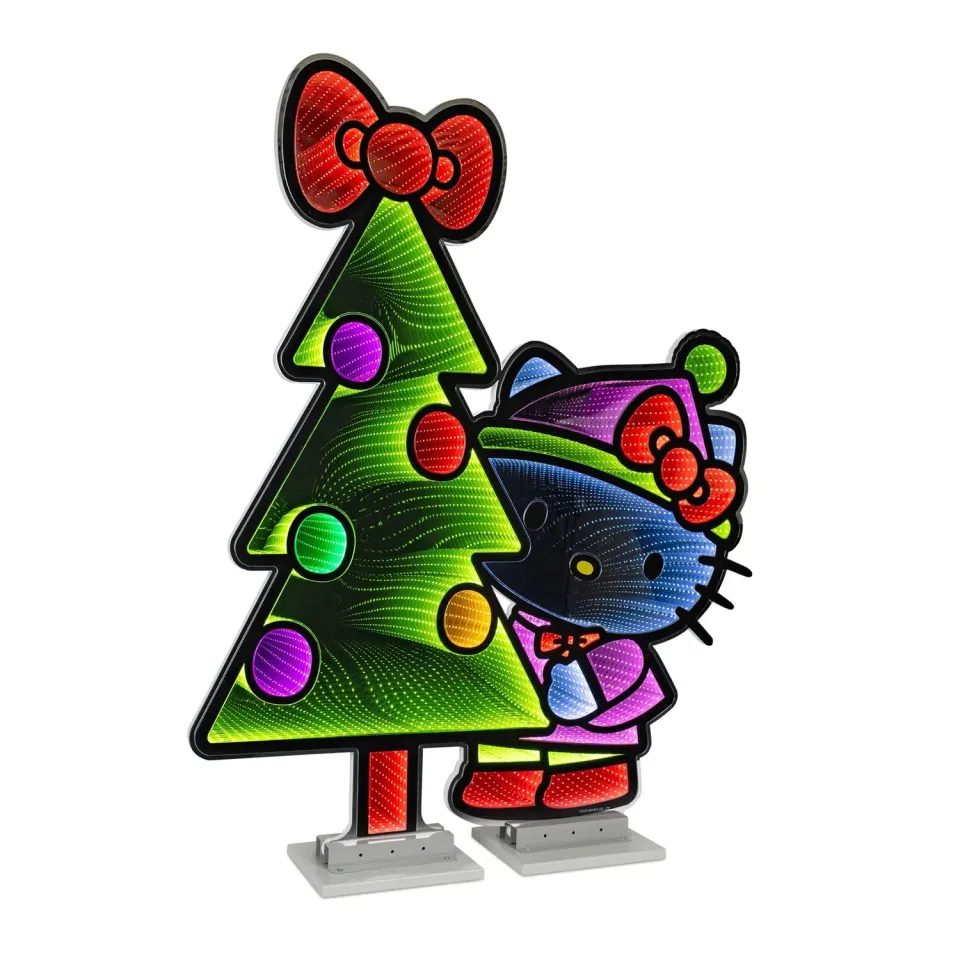 Hello Kitty 47" Christmas Tree Ekkolight Infinity Light juletrelys