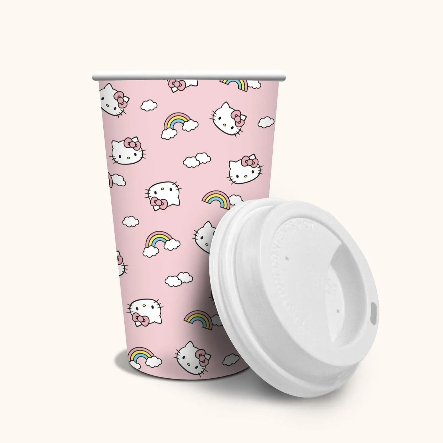 Hello Kitty x Studio Oh! Rainbow Skies pappkopper 8 stk 16 oz
