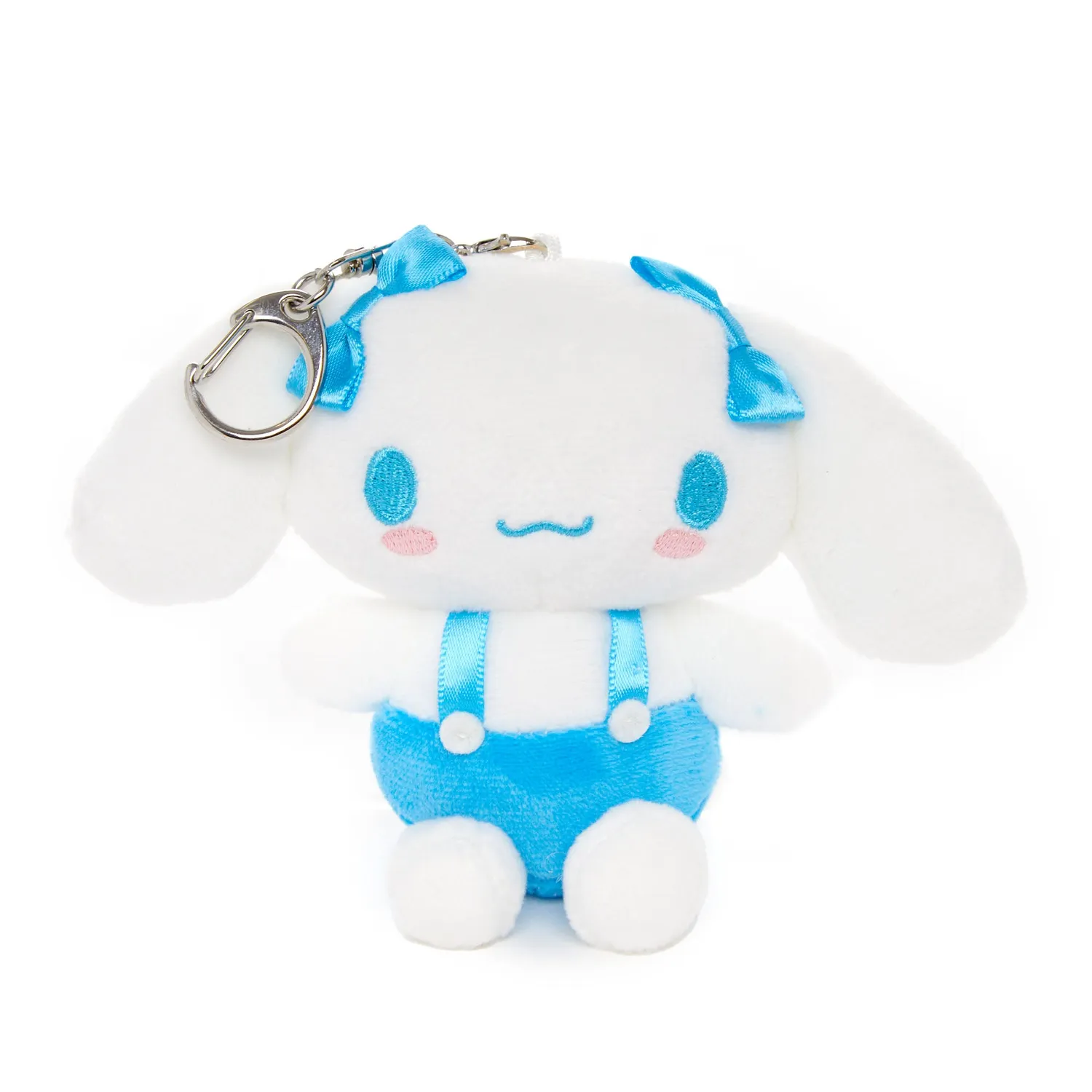 Hello Kitty Cinnamoroll kosedyrnøkkelring blå selebukse 10 cm