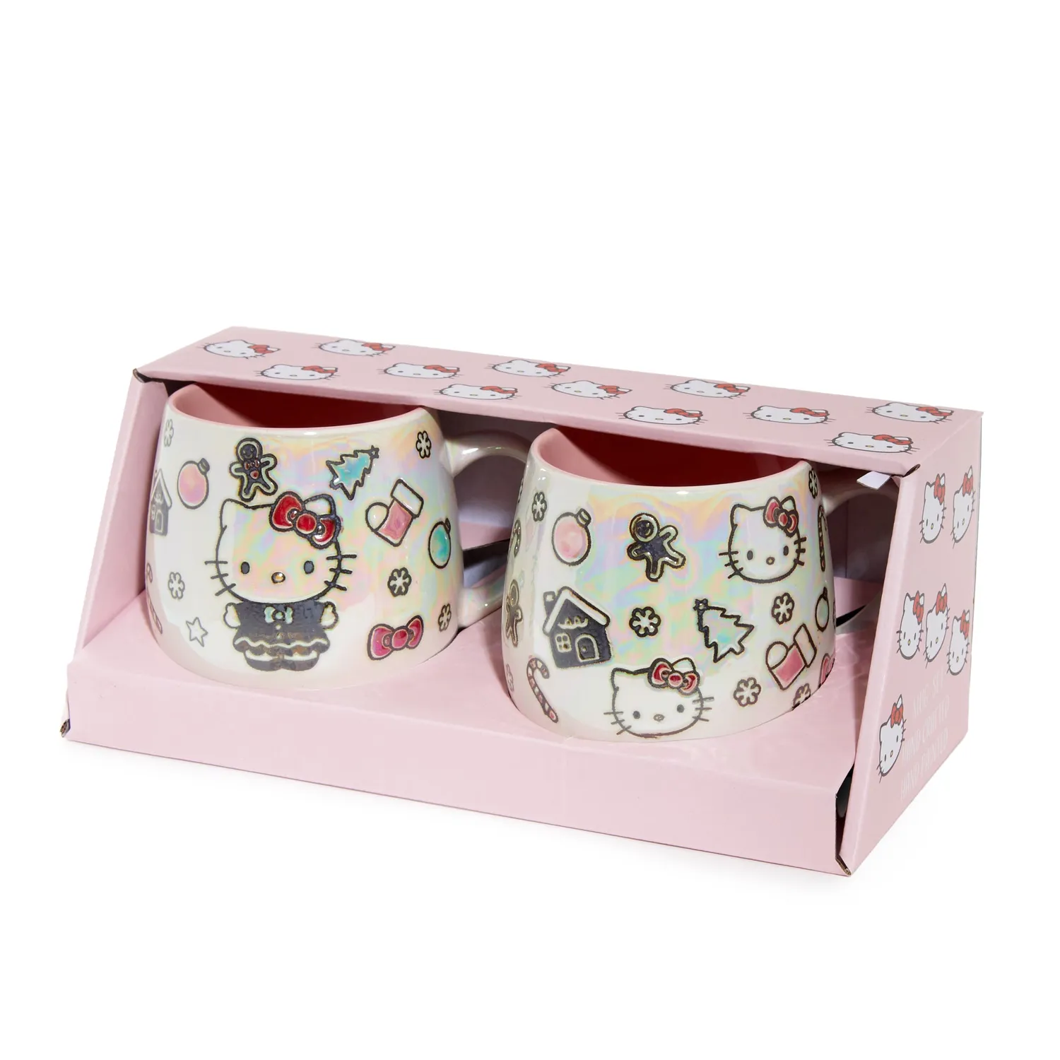 Hello Kitty Holiday Cheer Ceramic Mug Gift Set krus 2 stk håndmalt