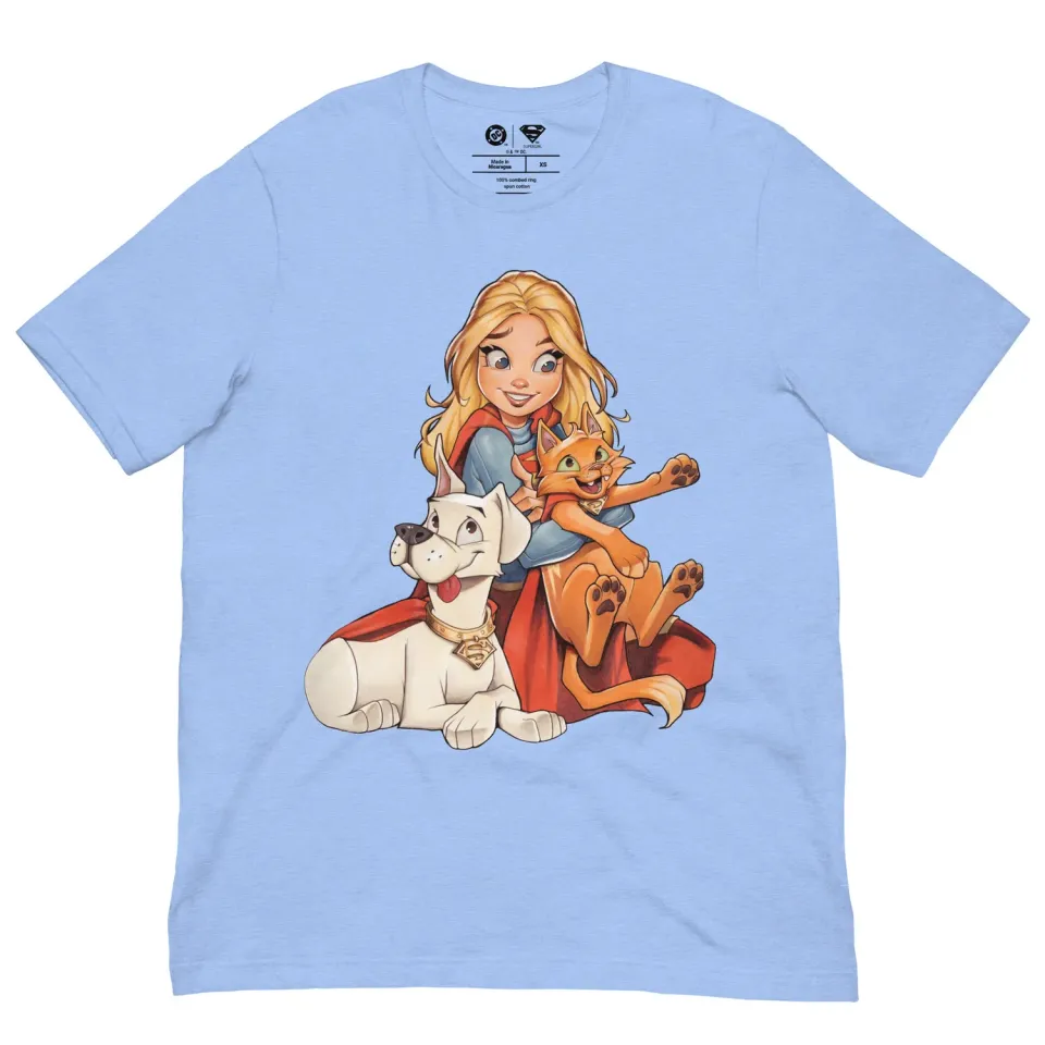 Batman Supergirl Krypto & Streaky T-skjorte bomull