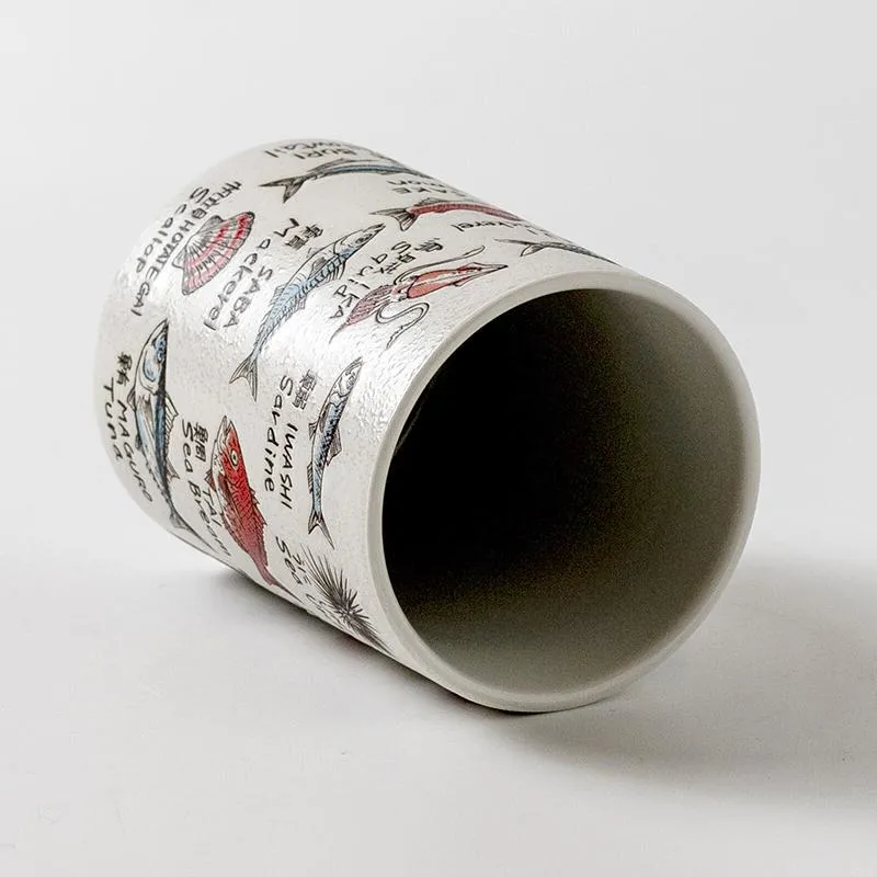 Neo Tokyo Japanese Porcelain Teacup Fish & Sushi 260 ml porselen