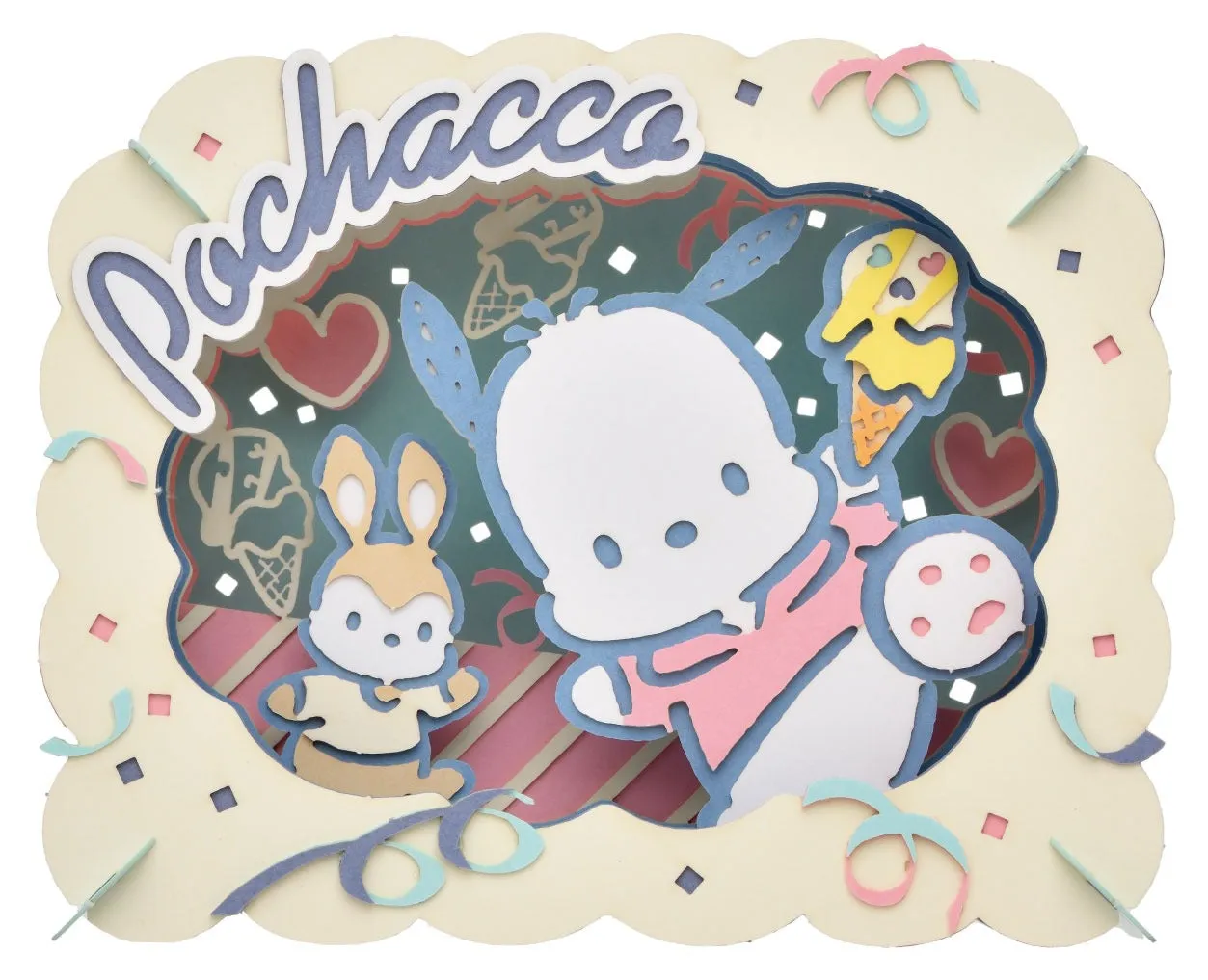 Pochacco So Much Fun! Ensky Paper Theater PT-302X byggesett papir