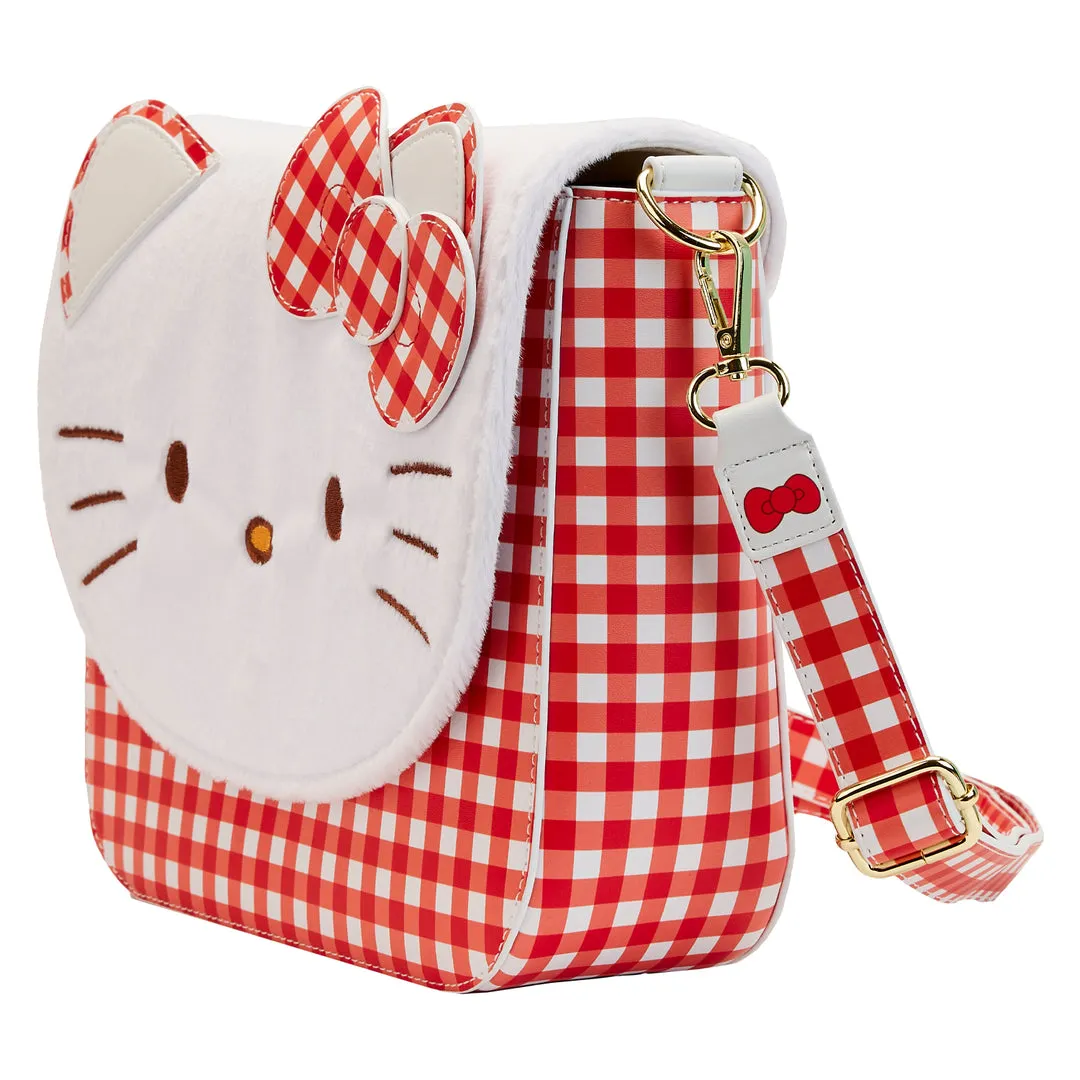 Hello Kitty x Loungefly Gingham Crossbody Bag crossbodyveske hvit