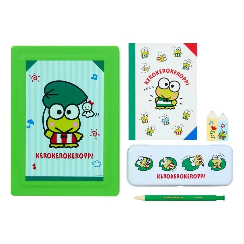 Hello Kitty Sanrio Forever Keroppi 5-pc Stationery Set-skrivesett