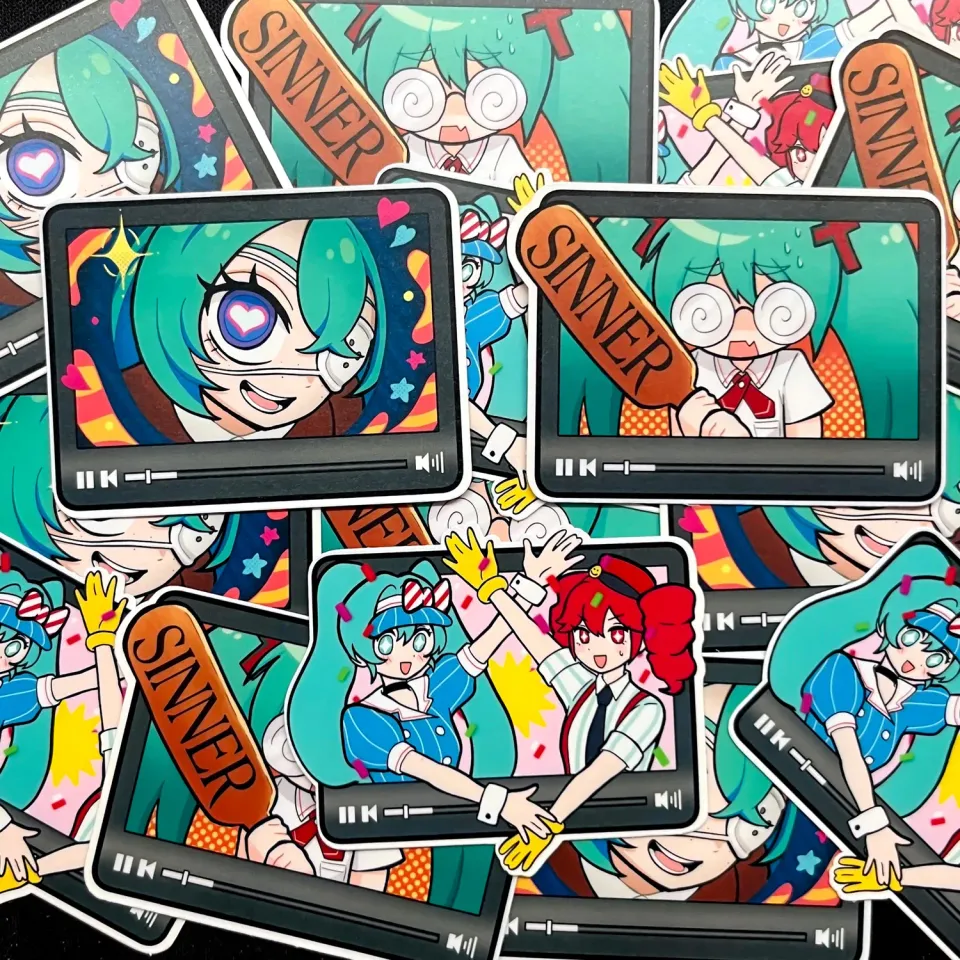 Kururu4ever Vocaloid Songs Stickers klistremerker All 3 vanntette vinyl