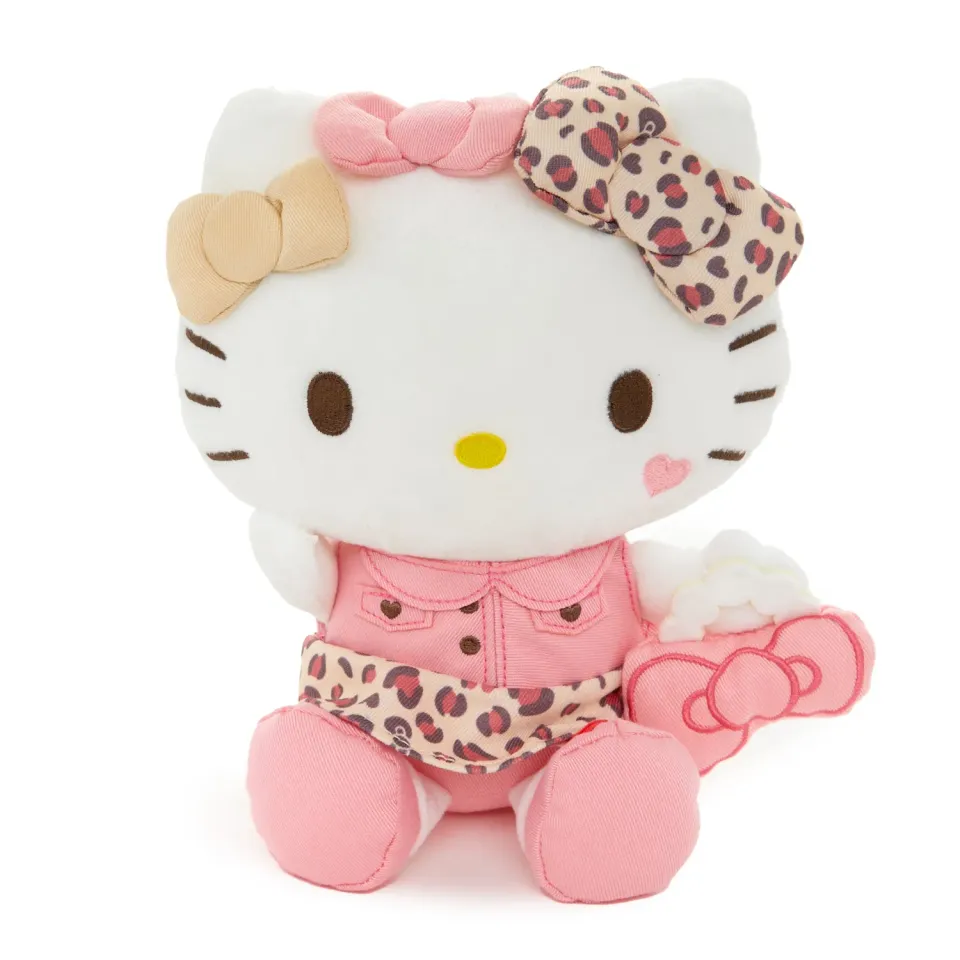 Hello Kitty Trendy Birthday 8 tommer kosedyr rosa leopard