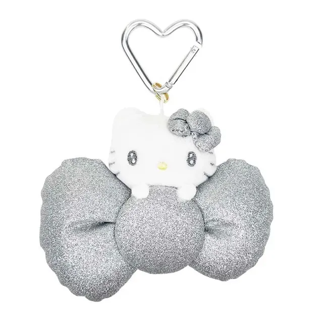 Hello Kitty Metallic Bow 50th Anniv. sølv maskot nøkkelring