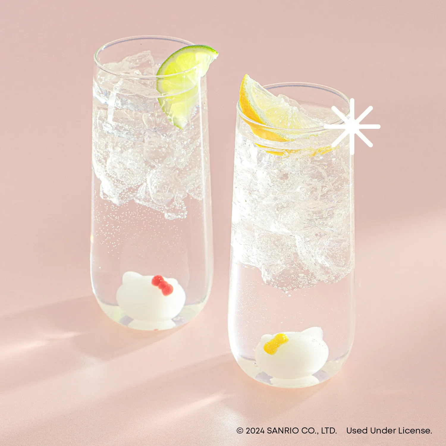 Hello Kitty and Mimmy 3D Icon Tall Drinking Glasses drikkeglass 2-pakning