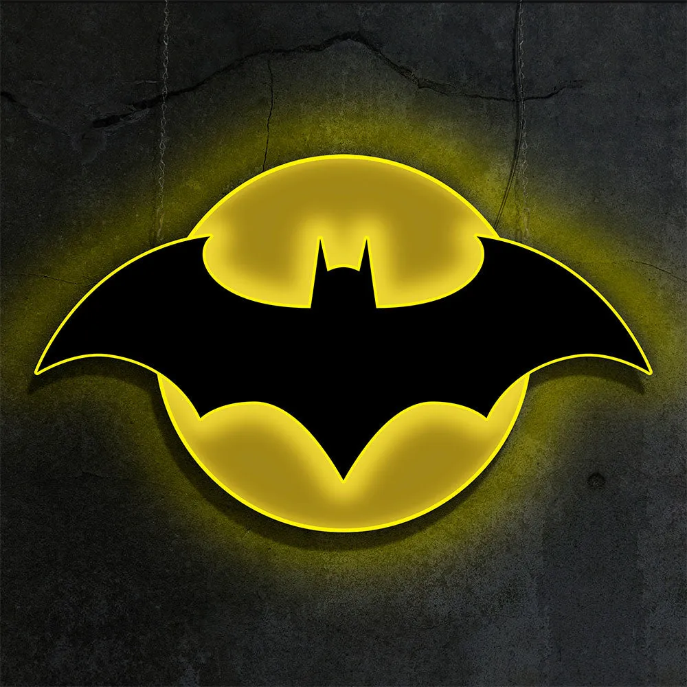 Batman LED Logo Brandlite vegglampe dimbar