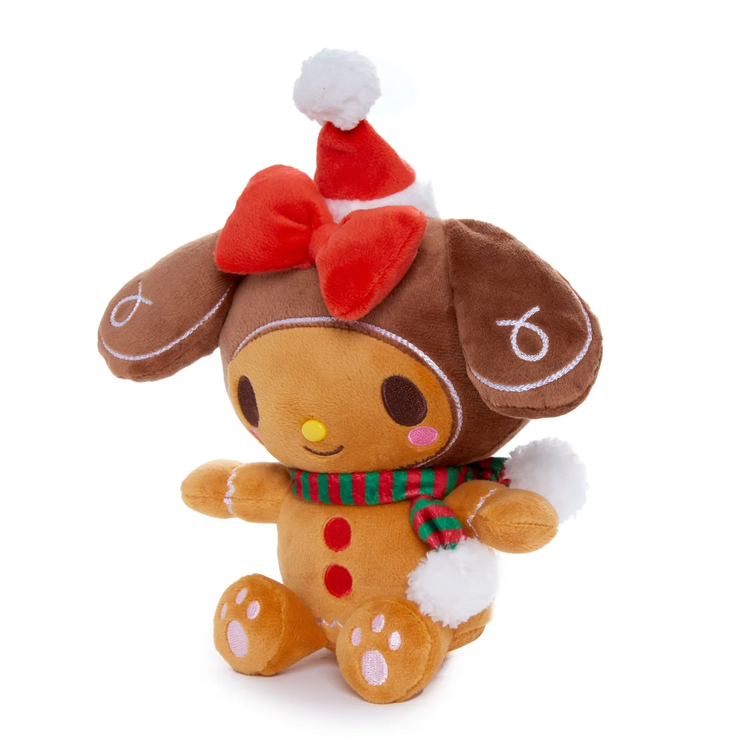 Hello Kitty My Melody 7" Plush Holiday Gingerbread Friends plysj