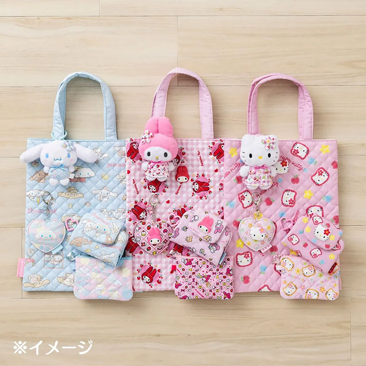 Hello Kitty My Melody Retro Quilt Series handlenett quiltet