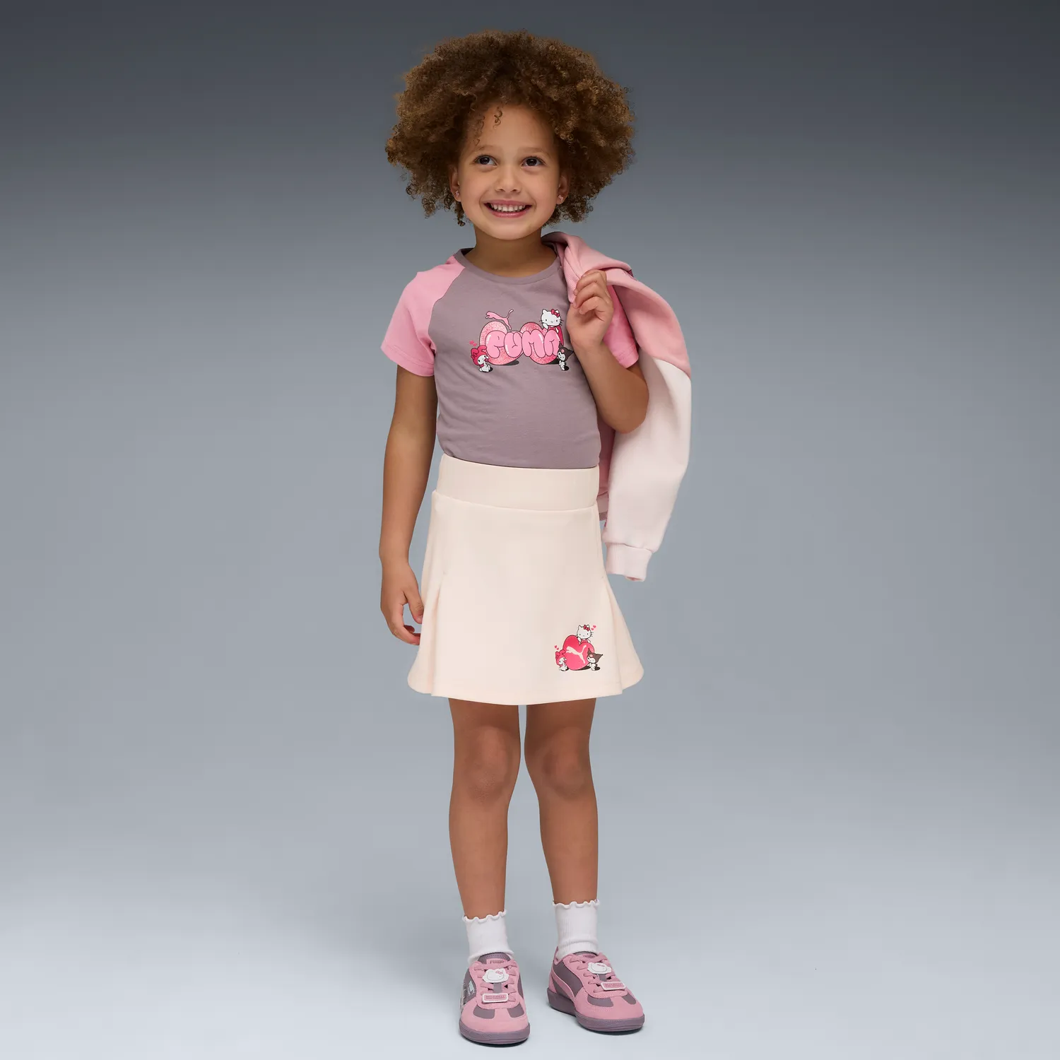 Hello Kitty and Friends x PUMA Slim Graphic Tee barne-T-skjorte Plum Jam