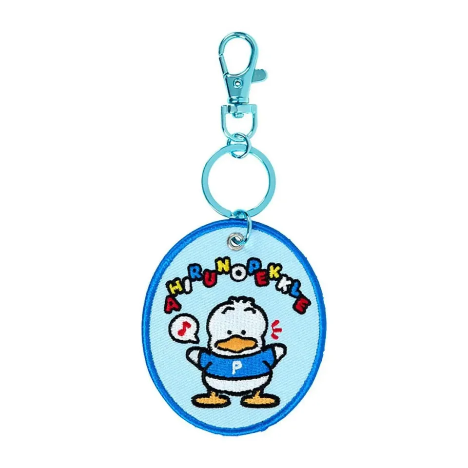 Hello Kitty Pekkle Mascot Badge-nøkkelring, brodert navneskilt