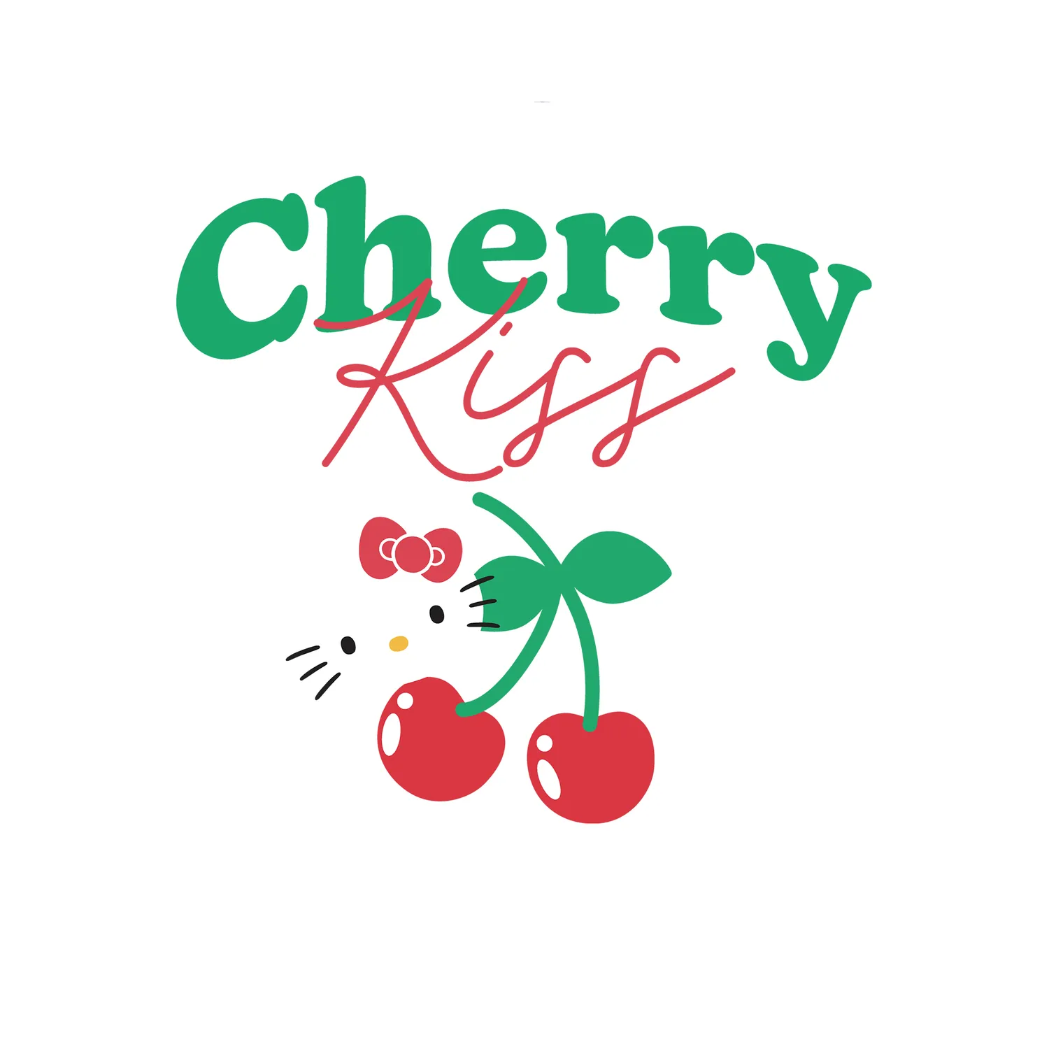 Hello Kitty Cherry Kiss Tee T-skjorte Heather Prism Dusty Blue