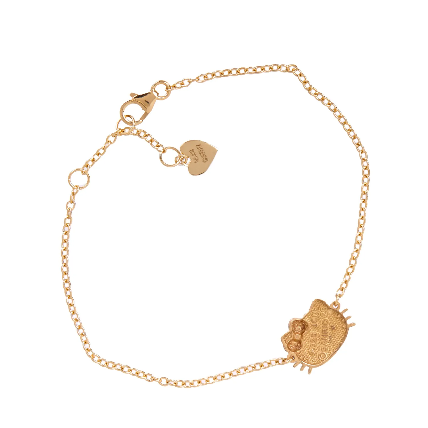 Hello Kitty Gold Plated Sparkle Bow Bracelet armbånd gullforgylt